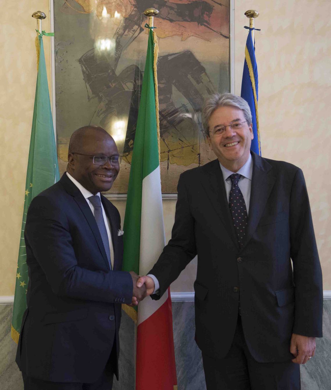 Minister&nbsp;Gentiloni&nbsp;with the Foreign Minister of&nbsp;Benin, Aurelien&nbsp;Agbenonci
