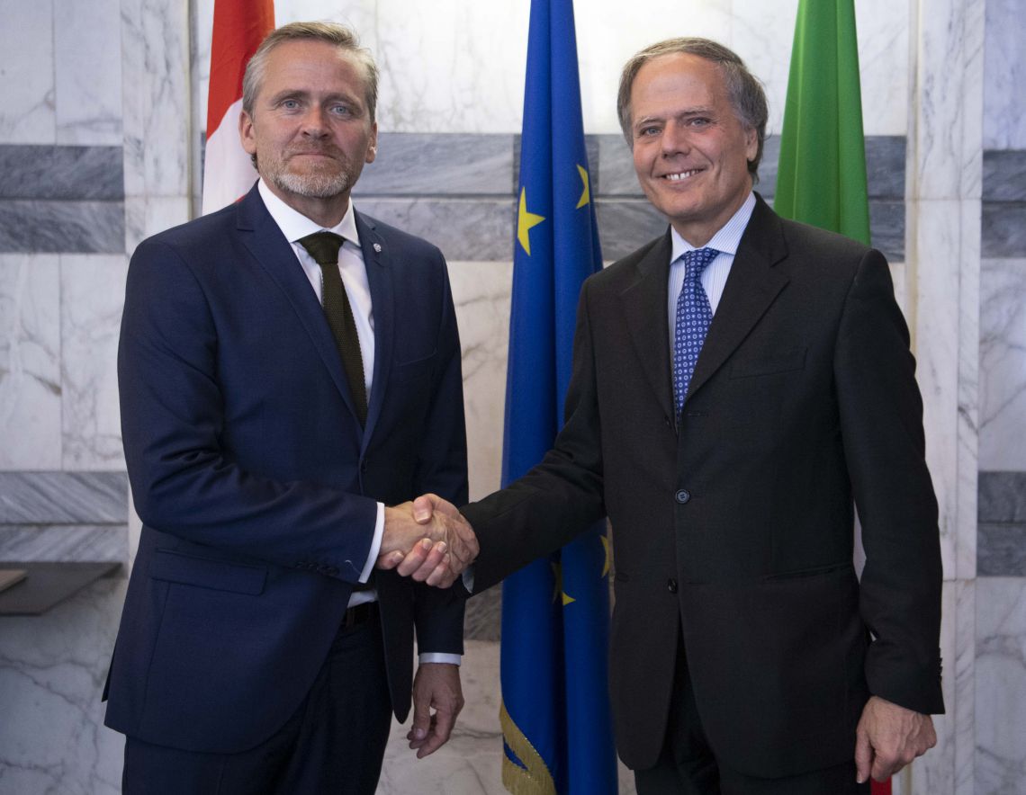 Riunione del Ministro Moavero Milanesi con il Ministro degli Affari Esteri danese, Anders Samuelsen