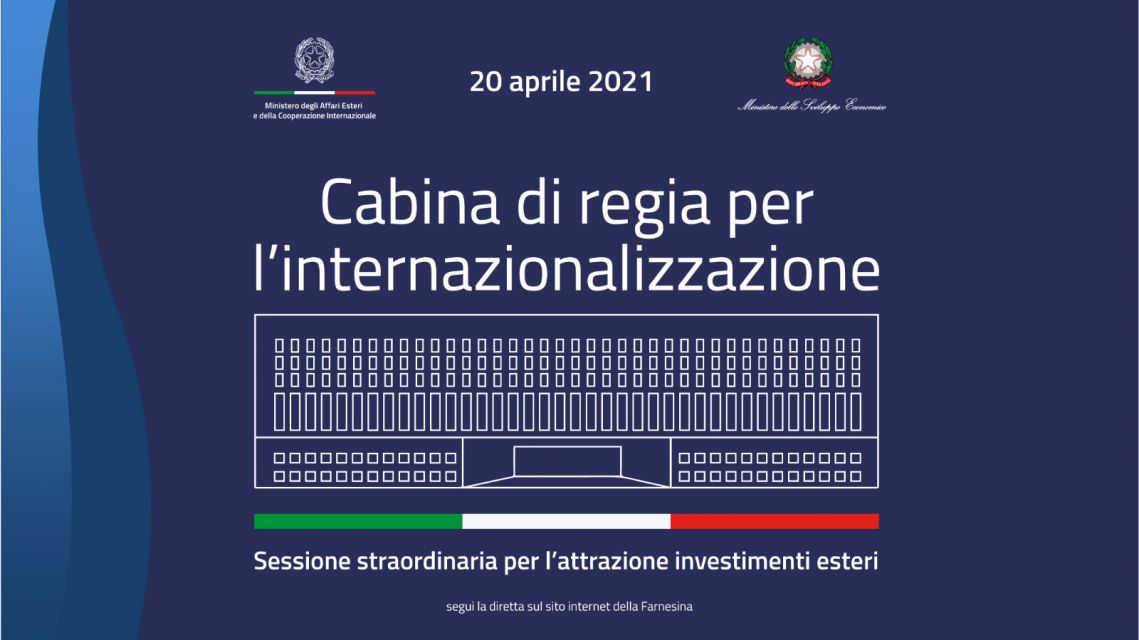 Cabina di regia per l’internazionalizzazione - Sessione straordinaria per l’attrazione investimenti esteri