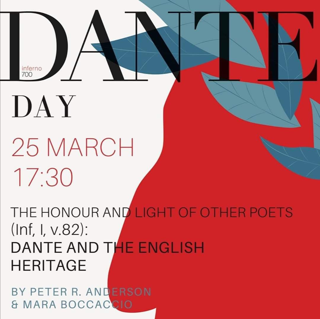 Dantedì: conferenza con Mara Boccaccio e Peter Anderson-Consolato d’Italia a Città del Capo e Società Dante Alighieri dal 25 marzo 2020.