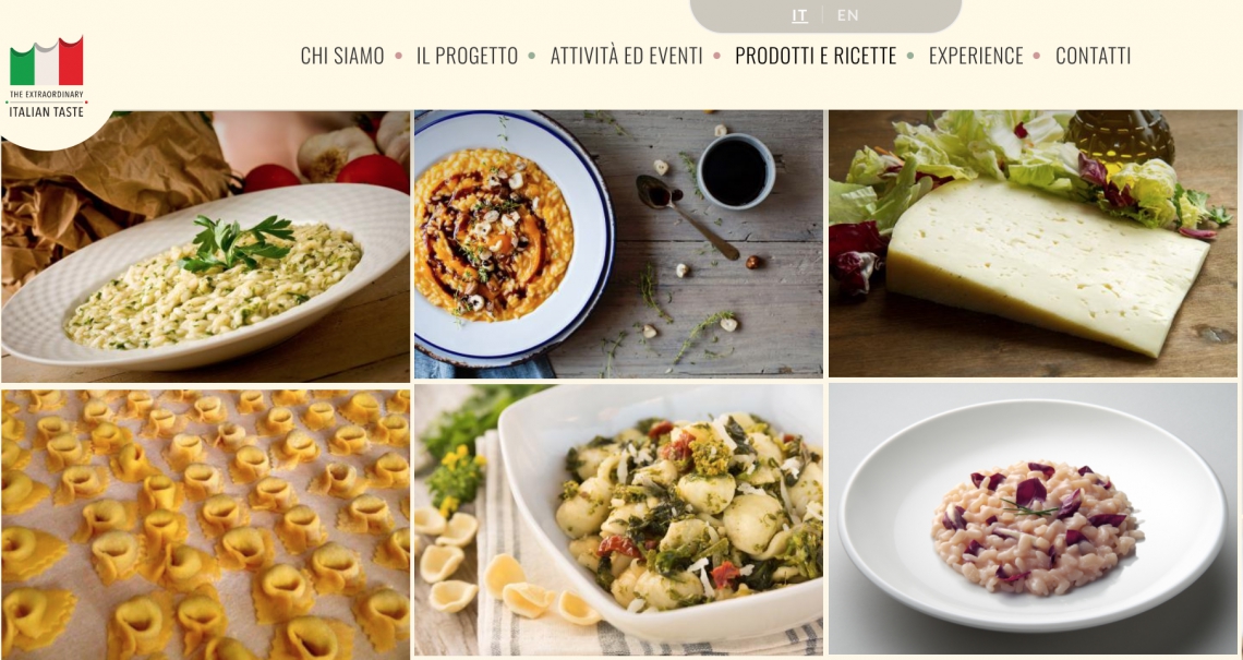 The extraordinary Italian taste-I prodotti del made in Italy e le ricette tipiche italiane