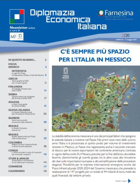 MF Dow Jones News – DG Promozione Sistema Paese numero 2 – 2020-C’è sempre più spazio per l’Italia in Messico