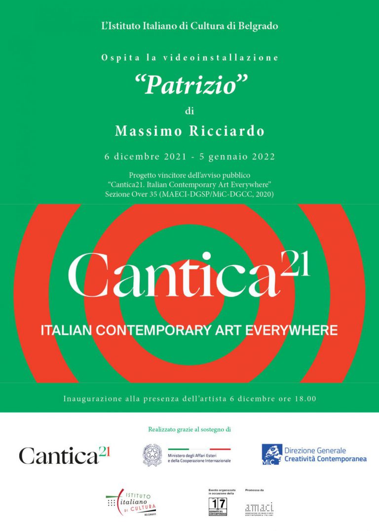 Cantica21 videoinstallazione Patrizio a Belgrado