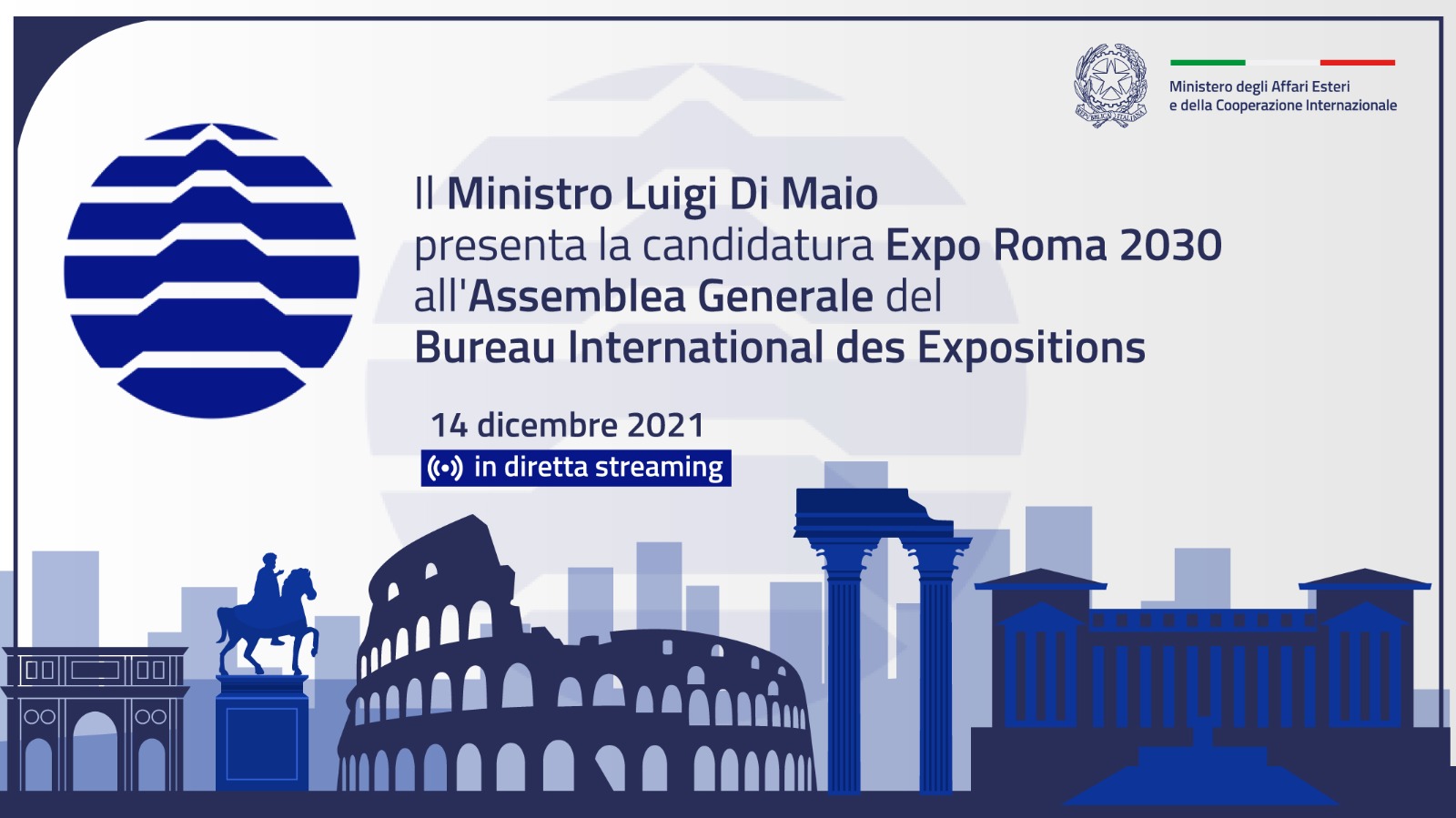 Il Ministro Luigi Di Maio presenta la candidatura Expo Roma 2030 all’Assemblea Generale del Bureau International des Expositions