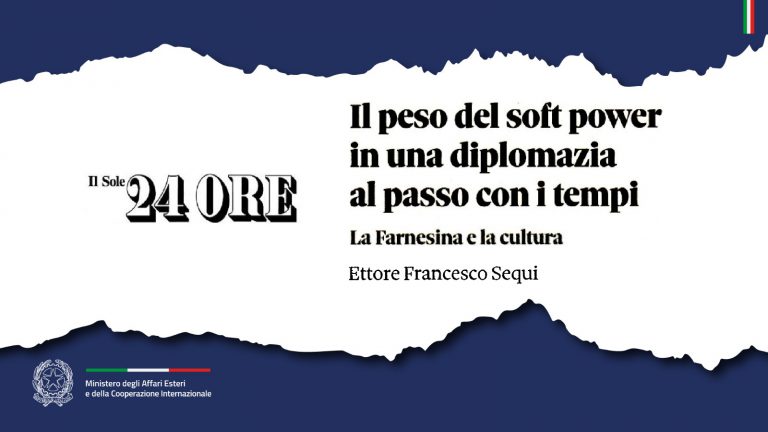 Sequi: “Il peso del soft power in una diplomazia al passo con i tempi”