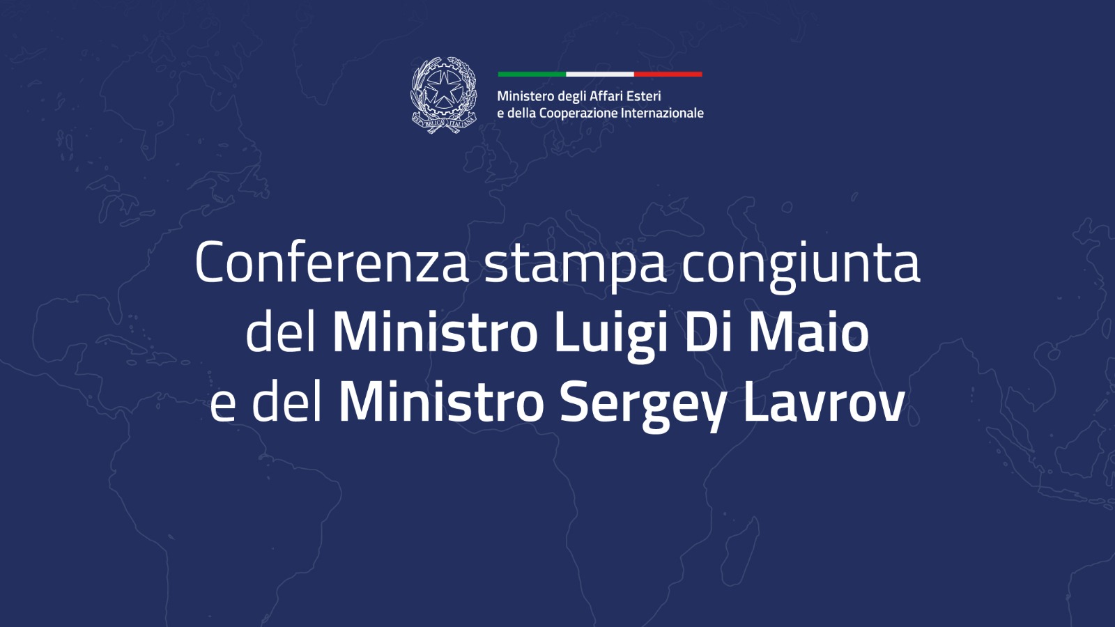 Conferenza stampa congiunta del Ministro Luigi Di Maio e del Ministro Sergey Lavrov