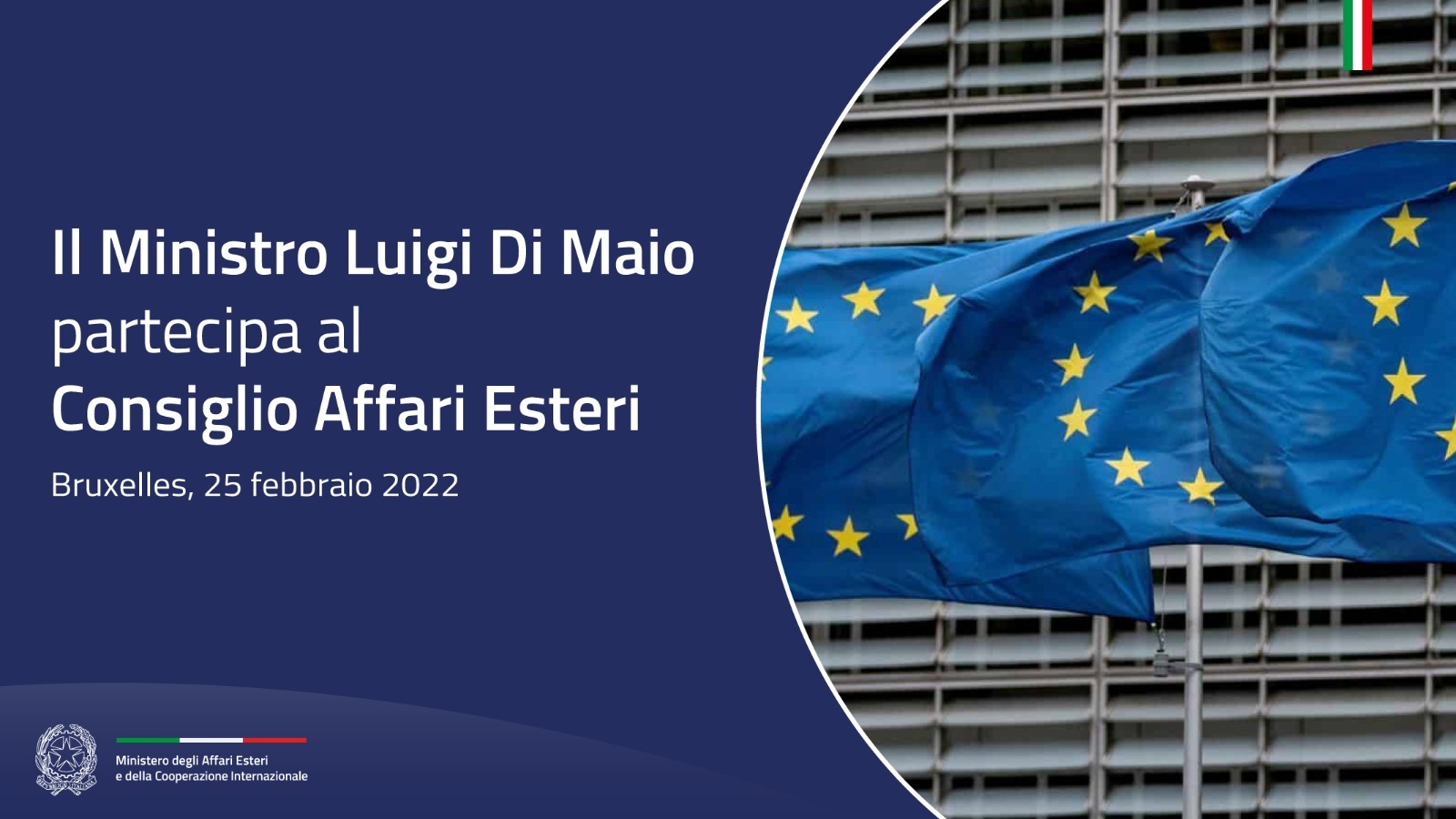 Il Ministro Luigi Di Maio partecipa al Consiglio Affari Esteri straordinario