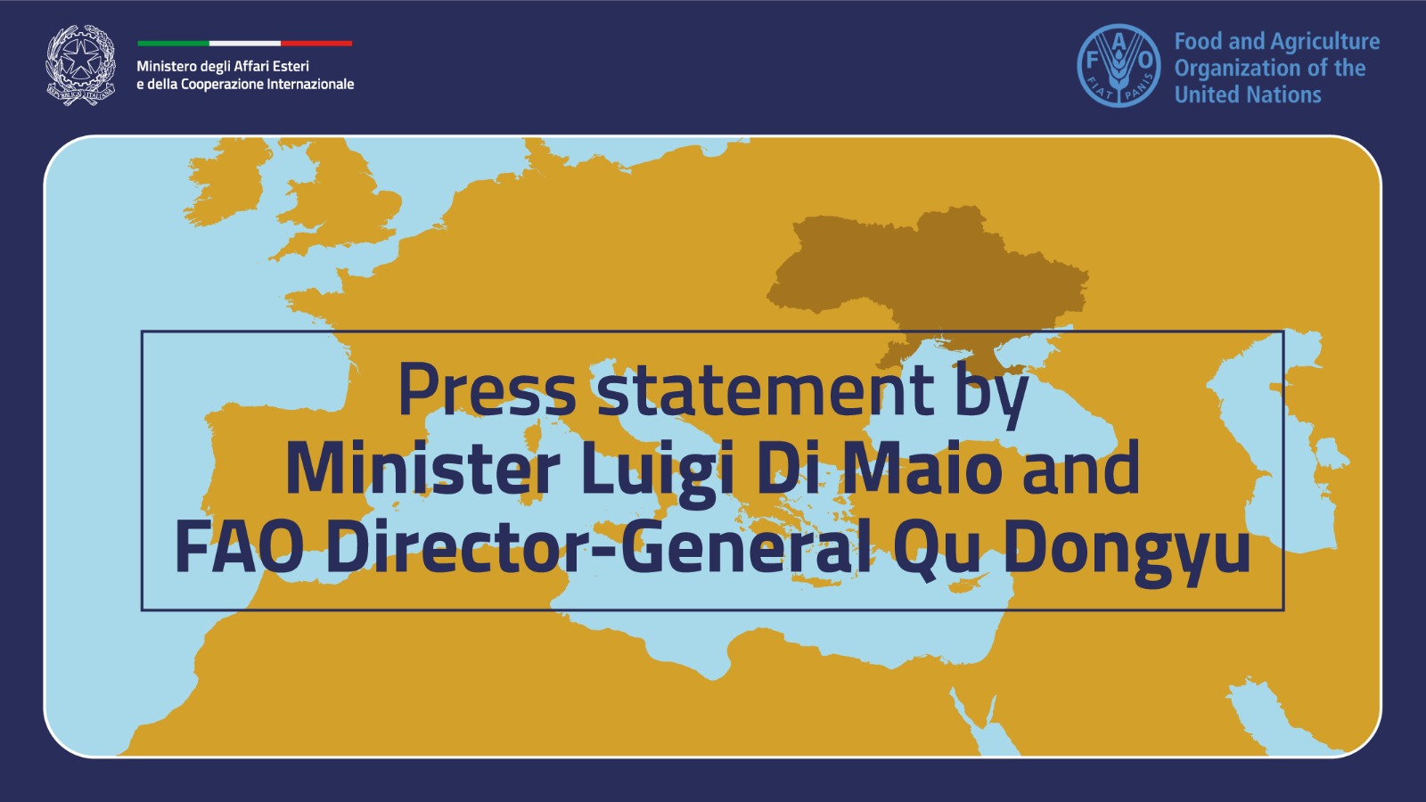 Press statement by Min. Luigi Di Maio and FAO DG Qu Dongyu