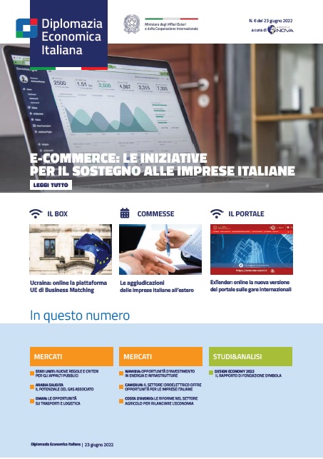 Agenzia Nova – DG Promozione Sistema Paese numero 06-2022 – E-commerce: le iniziative per il sostegno alle imprese italiane