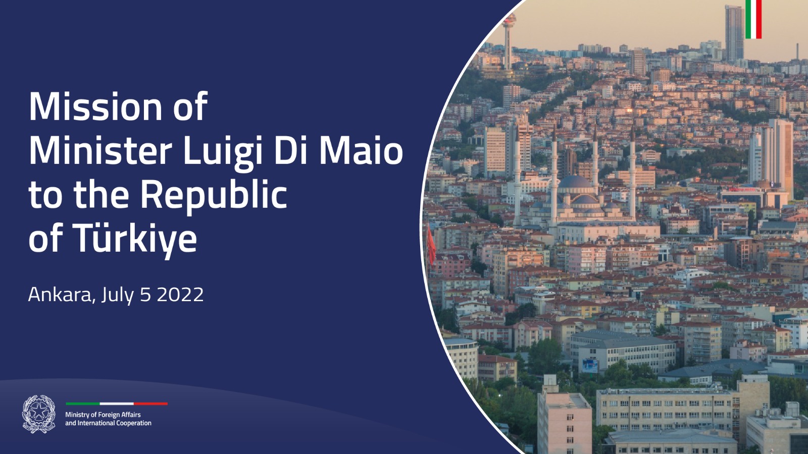 Mission of Minister Luigi Di Maio to the Republic of Türkiye