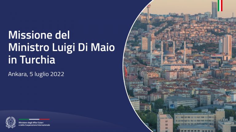 Missione del Ministro Luigi Di Maio in Turchia