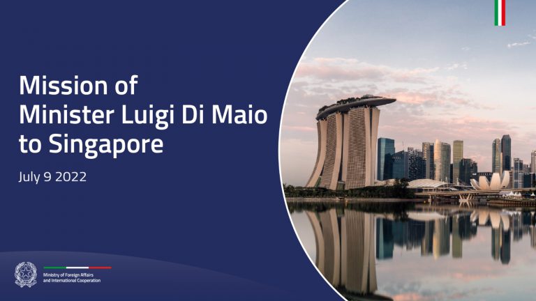 Mission of Minister Di Maio in Singapore (9th July 2022)