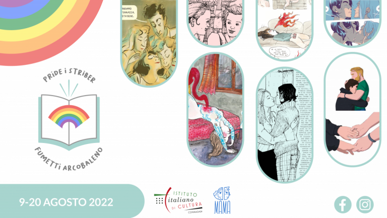 Copenaghen, fumetti arcobaleno per il mese del Pride