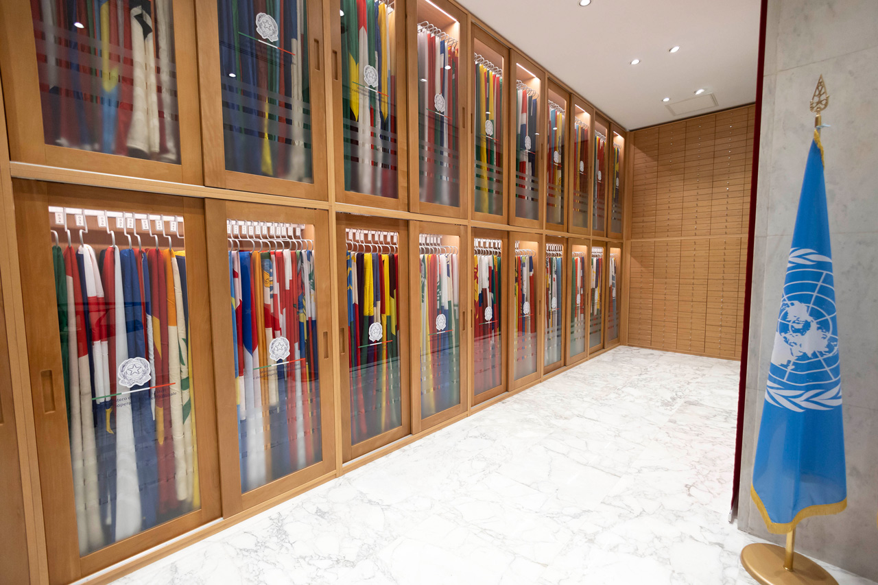 Farnesina, apre al pubblico la “Sala delle Bandiere”