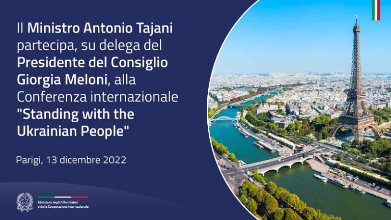 Partecipazione del Vicepresidente del Consiglio e Ministro degli Affari Esteri On. Antonio Tajani alla Conferenza internazionale sull'Ucraina