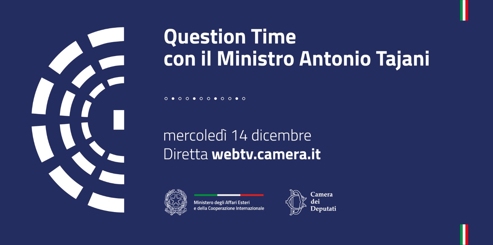 Il Ministro Antonio Tajani partecipa alla sessione di Question Time alla Camera