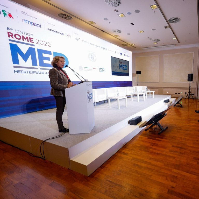 La Presidente della Commissione Affari Esteri e Difesa Stefania Craxi al panel su Sahel, Nord Africa e Europa
