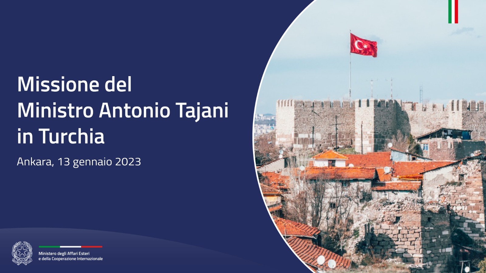 Missione del Ministro Antonio Tajani in Turchia