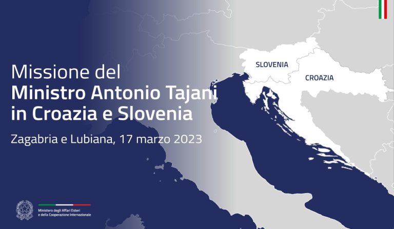 Missione del Ministro Antonio Tajani in Croazia e Slovenia