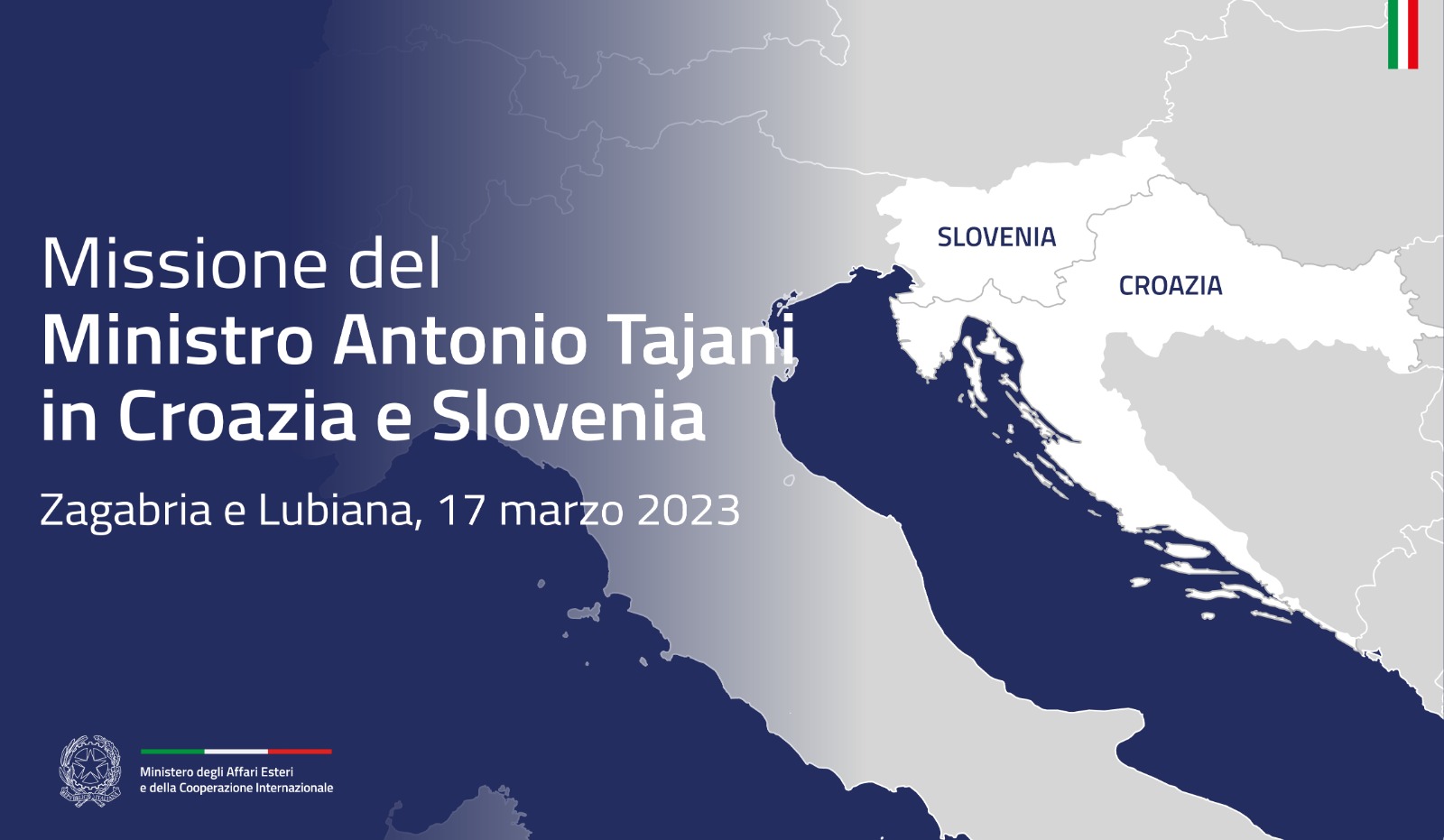 Missione del Ministro Antonio Tajani in Croazia e Slovenia
