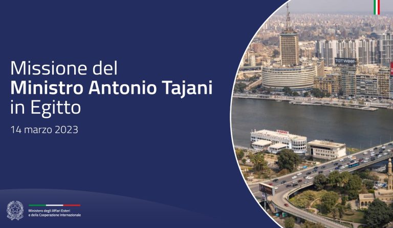 Missione del Ministro Antonio Tajani in Egitto