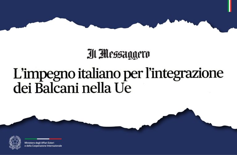 Tajani: “L'impegno italiano per l'integrazione dei Balcani nella Ue”