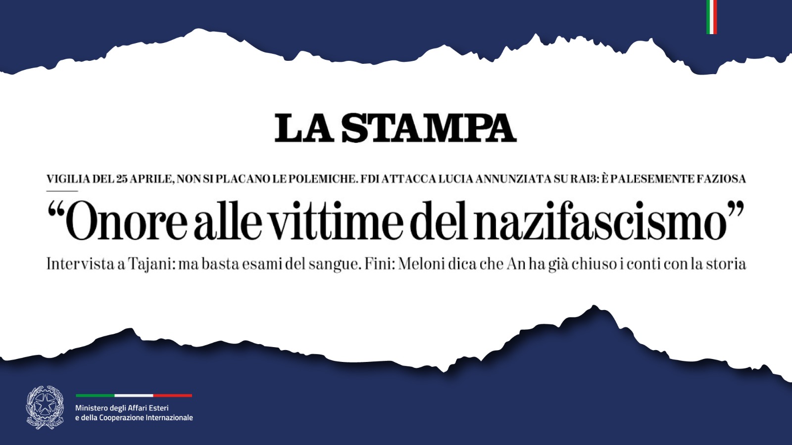 Intervista Ministro La Stampa