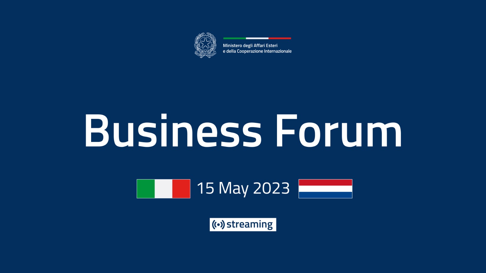 Business Forum Italia Paesi Bassi