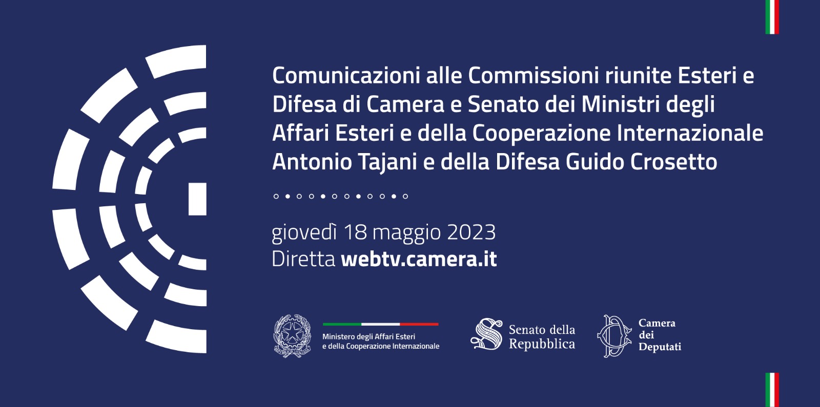 Comunicazioni del Ministro Antonio Tajani alle Commissioni riunite Esteri e Difesa di Camera e Senato