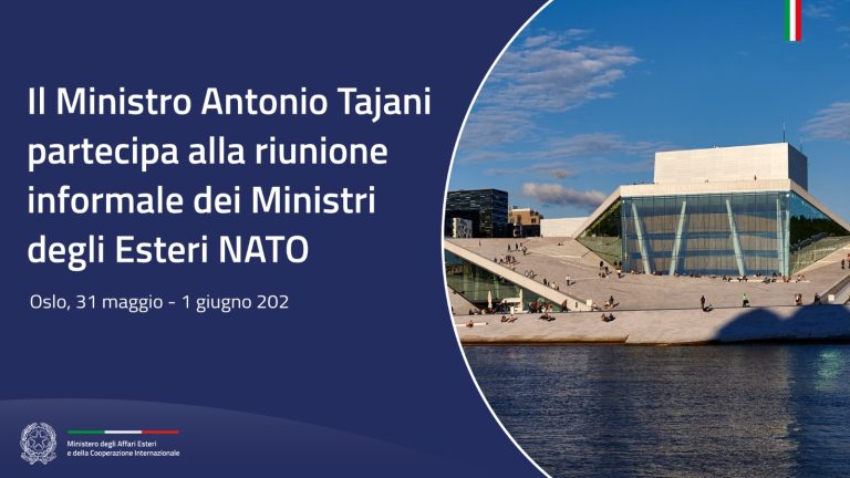 Il Ministro Antonio Tajani partecipa alla riunione informale dei Ministri degli Esteri NATO