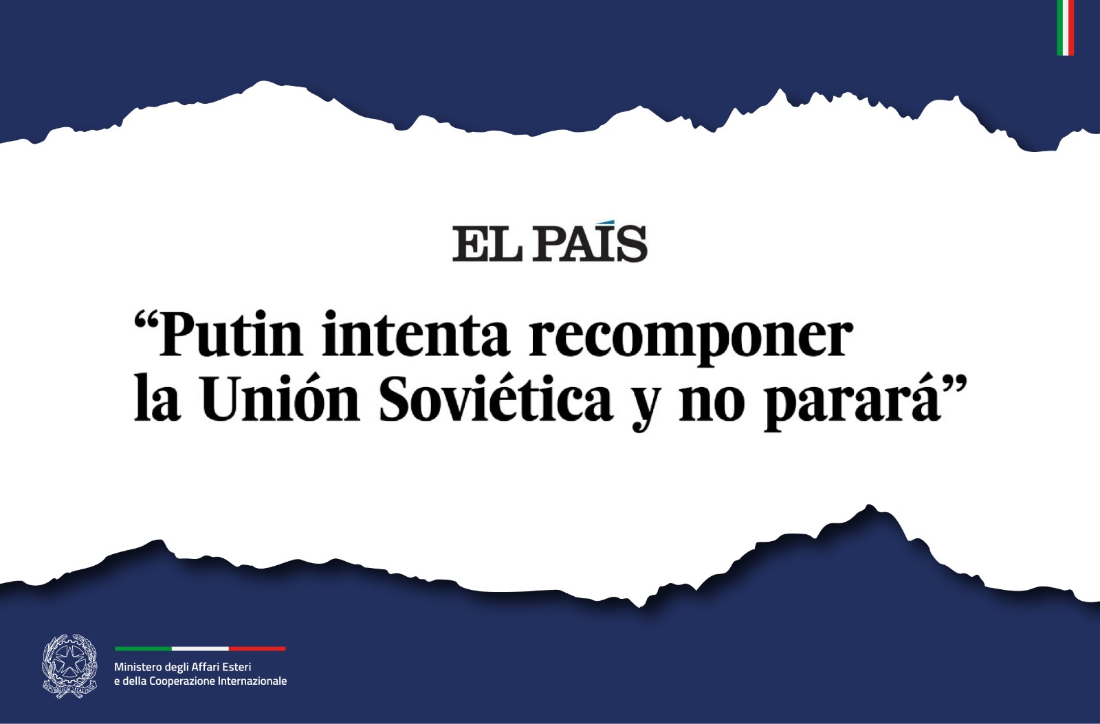 Putin intenta recomponer la Unión Soviética y no parará