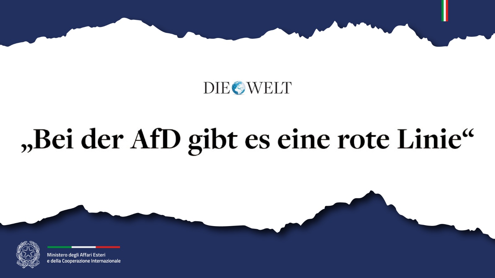 Tajani: “Bei der AfD gibt es eine rote Linie” (Die Welt)