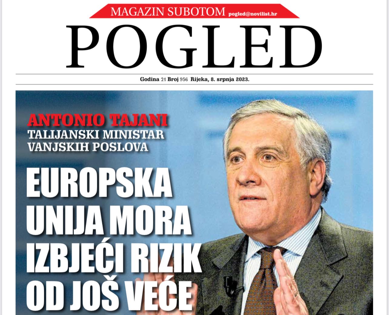 Intervista ad Antonio Tajani su rischi crisi energetica e alimentare