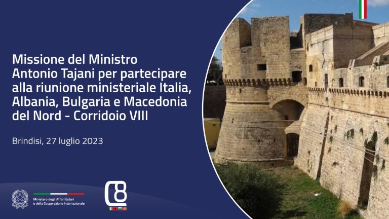 Missione del Ministro Antonio Tajani a Brindisi