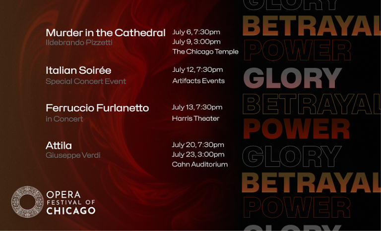 Produzioni originali italiane all'Opera Festival di Chicago