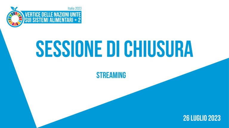 Sessione di chiusura del secondo Vertice delle Nazioni Unite sui Sistemi Alimentari