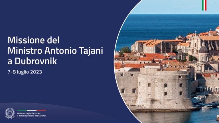 Missione del Ministro Tajani a Dubrovnik