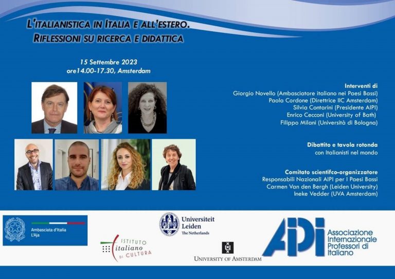 Amsterdam, incontro internazionale sull’italianistica nel mondo