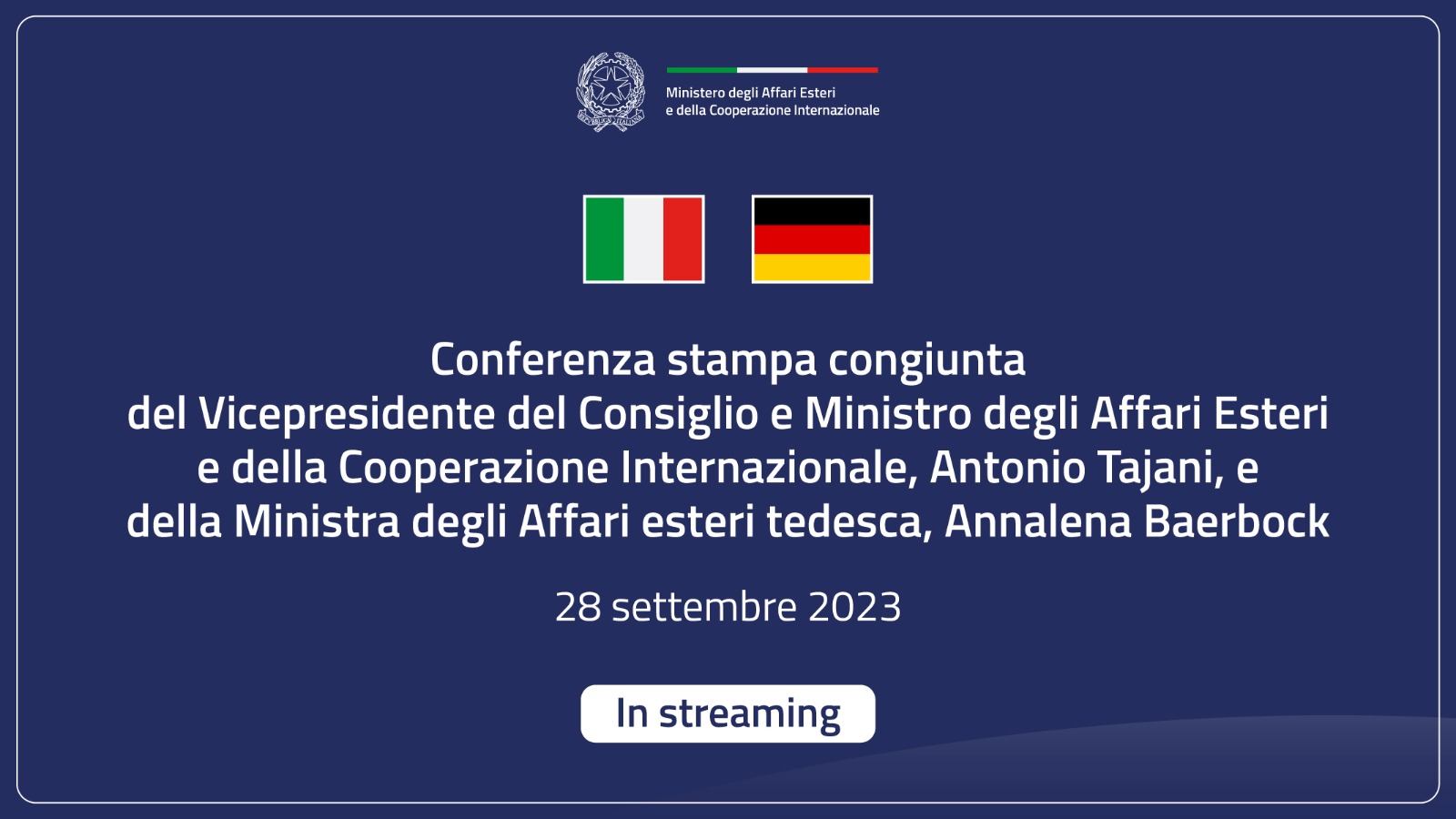Conferenza stampa congiunta