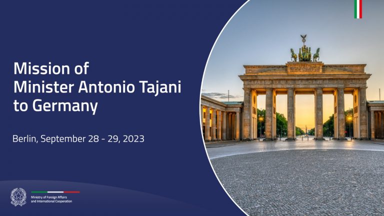 Mission of Minister Antonio Tajani to Germany