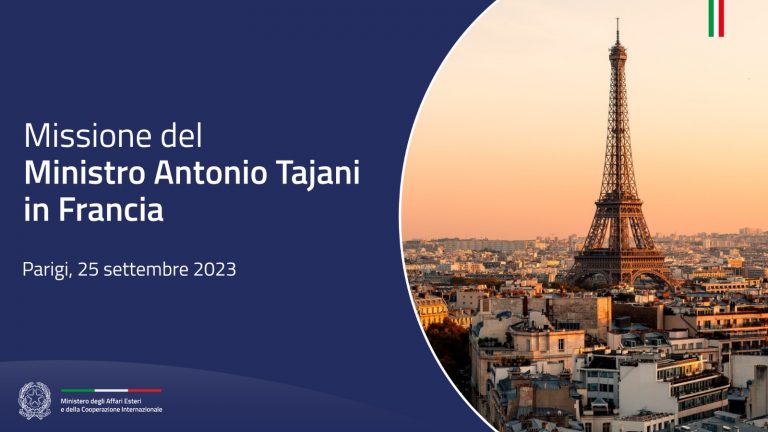 Missione del Ministro Tajani in Francia
