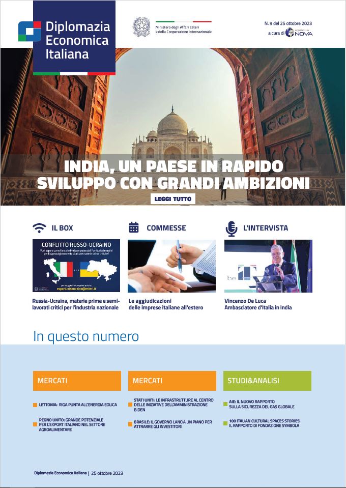 Agenzia Nova – DG Promozione Sistema Paese numero 09-2023 – India, un Paese in rapido sviluppo con grandi ambizioni