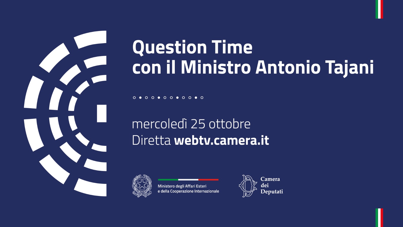Il Ministro Antonio Tajani partecipa alla sessione di Question Time alla Camera