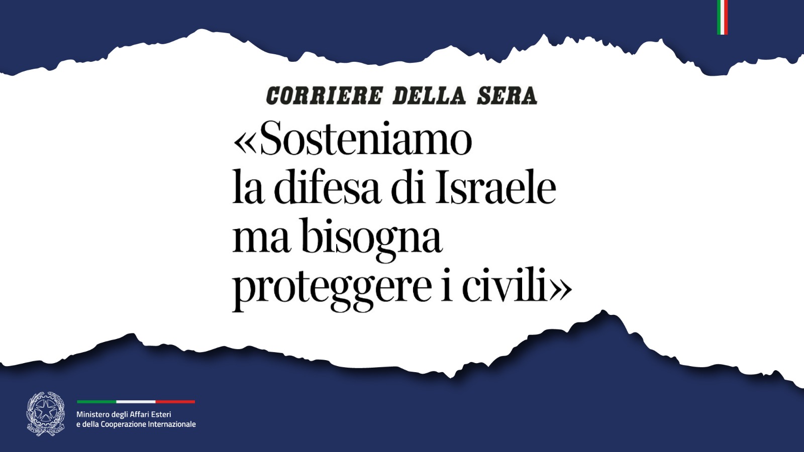Intervista al Ministro Antonio Tajani CorSera