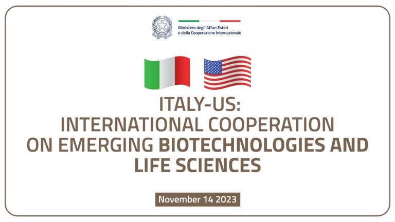 Italy-US International Cooperation on Emerging Biotechnologies and Life Sciences