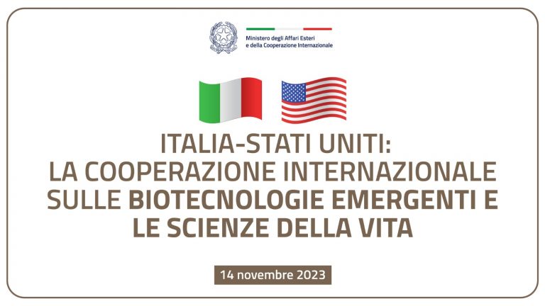 Italy-US International Cooperation on Emerging Biotechnologies and Life Sciences