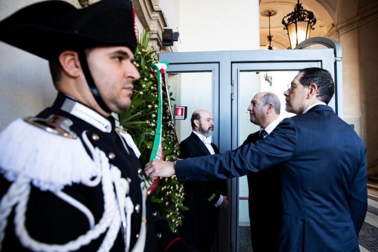 Partecipazione del Segretario Generale Guariglia alla commemorazione dei caduti del Ministero degli Esteri durante la I Guerra mondiale