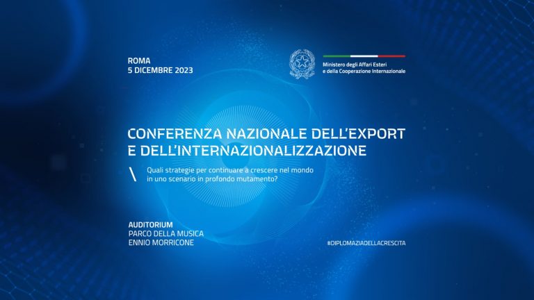 Il Ministro Antonio Tajani presiede la Conferenza nazionale dell’Export e dell’Internazionalizzazione delle Imprese