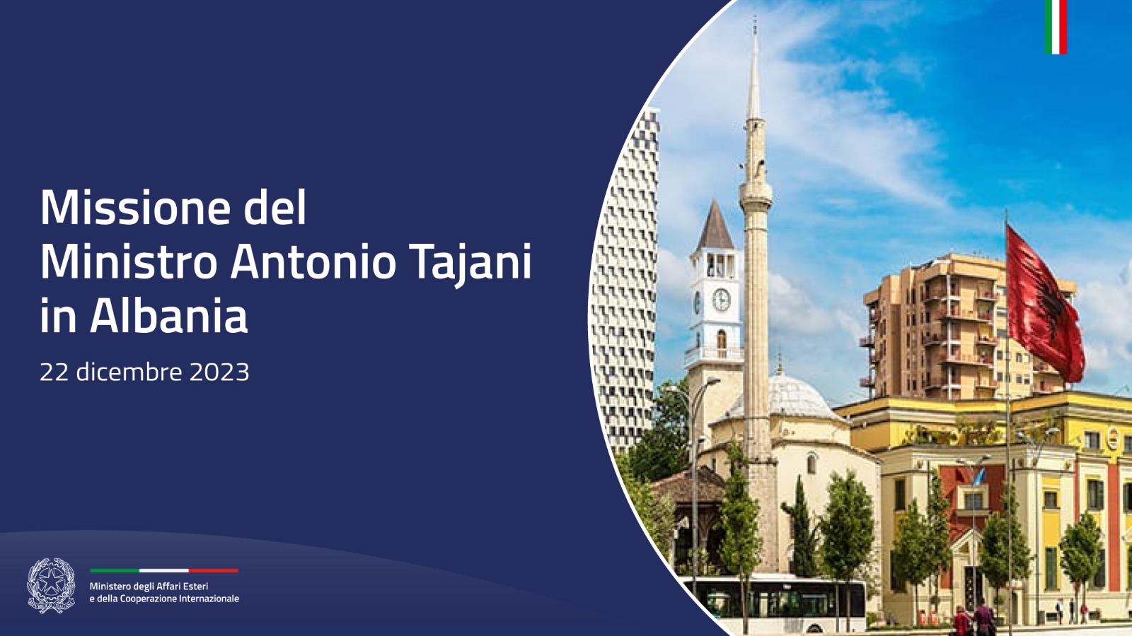Missione del Ministro Antonio Tajani in Albania