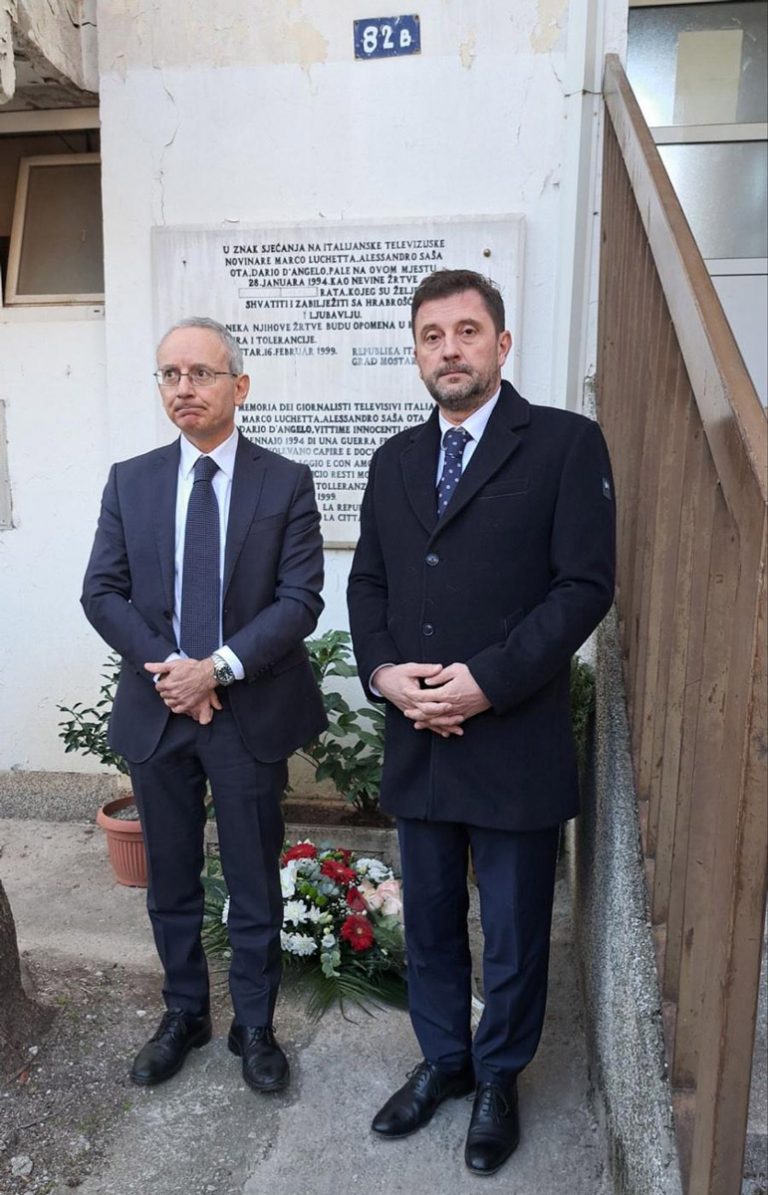 Bosnia Erzegovina, l’Italia ricorda i tre giornalisti uccisi a Mostar